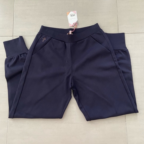 Ted Baker Navy Blue Jersey Jogger Sweatpants - Picture 3 of 6